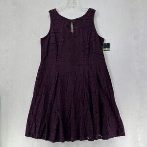 Danny & Nicole Keyhole Above Knee‎ & Mini Dress Womens 22 Lace Fit Flare